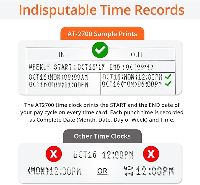 Touch Free Small Business Time Clock AT-2700 - Image 3