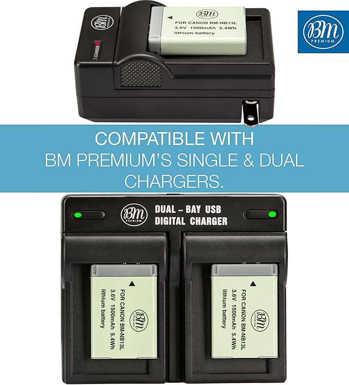 BM Premium NB-13L Battery for Canon PowerShot SX740 HS, G1 X Mark III, G5 X - Image 3