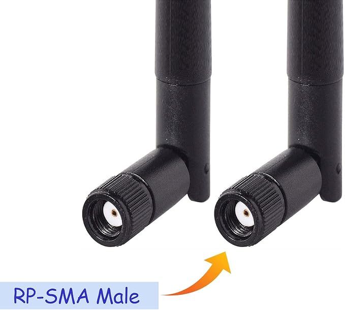 Bingfu Dual Band WiFi 2.4GHz 5GHz 5.8GHz 3dBi MIMO RP-SMA Male Antenna - Image 9