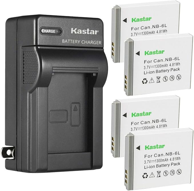 Kastar 4-Pack Battery and AC Wall Charger Replacement by Kastar