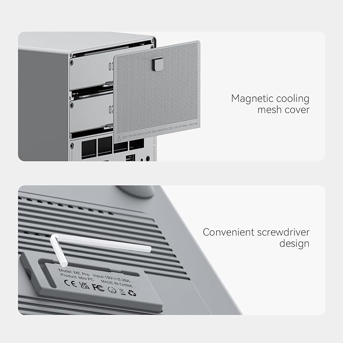 Beelink Mini PC, ME Pro 2 Hard Drive Bays NAS Intel N95 12G LPDDR5 128G M.2 - Image 7