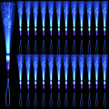 12 Pack Blue Glow Fiber Optic Wands Bulk Light Up Wand Glow Sticks by NUDALA