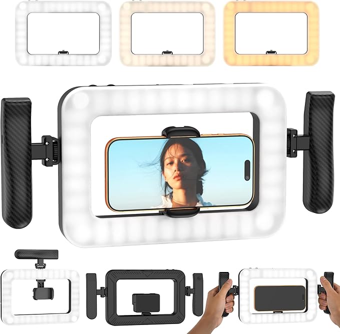 Smartphone Video Rig with LED Light, Ring Light by WIVTAK