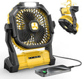 ONLYNEW Portable Fan Rechargeable, 20000mAh Cordless Battery Powered Fan with LED Lantern, USB C Battery Operated for Travel Bedroom Home Camping Tent Office Beach Desk Fishing Table (Yellow) by OnlyNewforYourLife