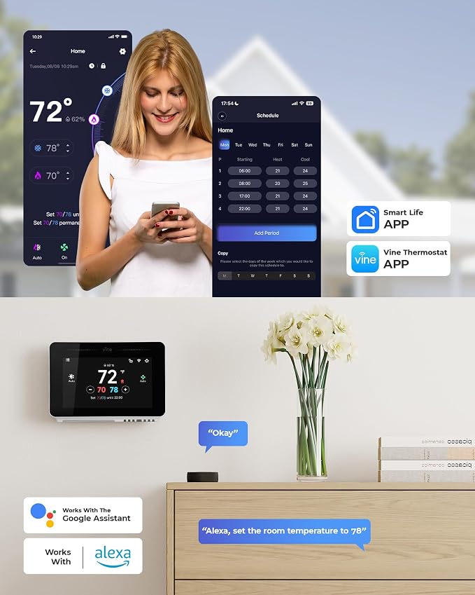 Vine Smart Thermostat for House - Image 4