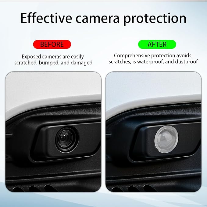 4pcs Car Camera Lens Protector, HD 360° Protection Backup Rear View Camera - Image 3