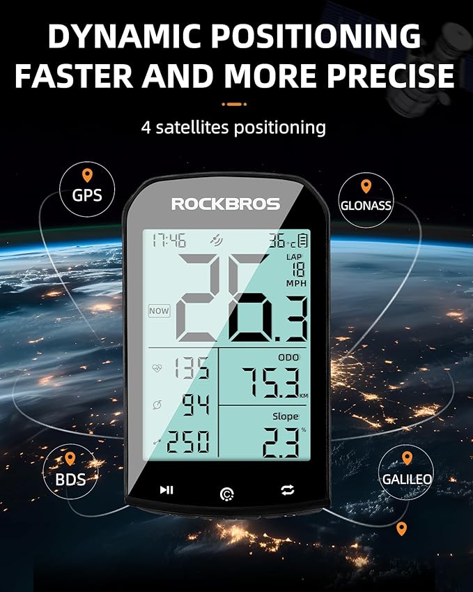 ROCKBROS Bike Computer Wireless Cycling Computers ANT+ Bluetooth Bicycle - Image 4