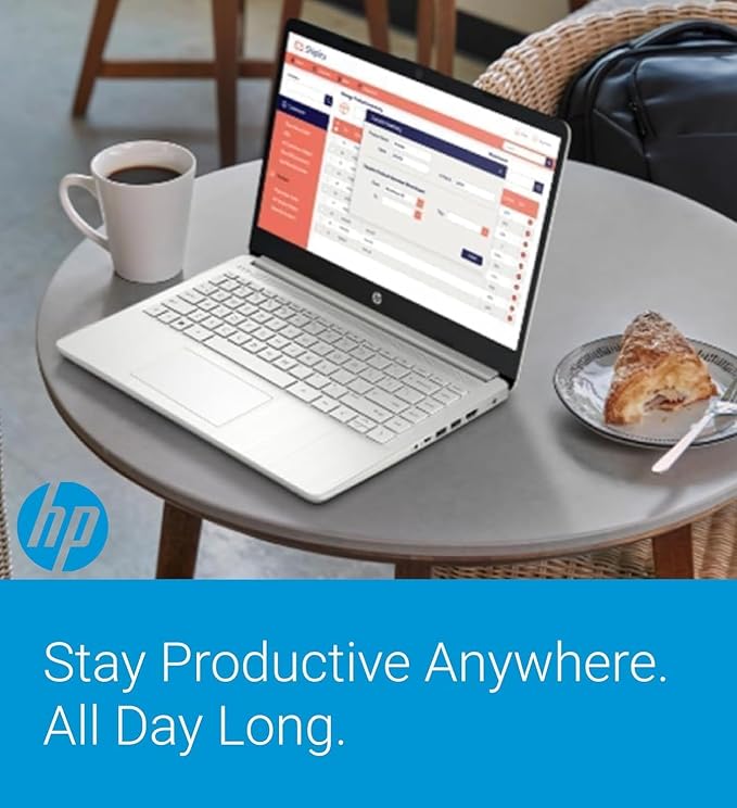 HP 14" Ultra Light Laptop for Student & Home (Intel 4-Core Celeron, 4GB RAM, 64GB eMMC + 128GB SD Card,) 11-Hr Long Battery Life, Webcam, Wi-Fi, Win 11 Home in S Mode (Renewed) - Image 4