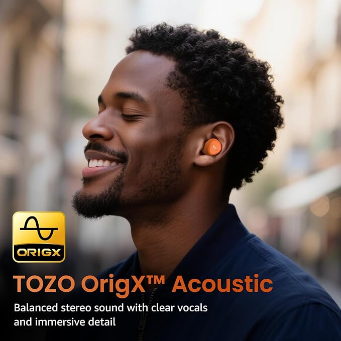 TOZO A1 Wireless Earbuds Bluetooth 5.3 Light Weight in Ear Headphones | IPX5 Waterproof, 2 Mics for AI Calls, Immersive Premium Sound Bass Ear buds with Charging Case, 32 Presets EQ via TOZO App - Image 2