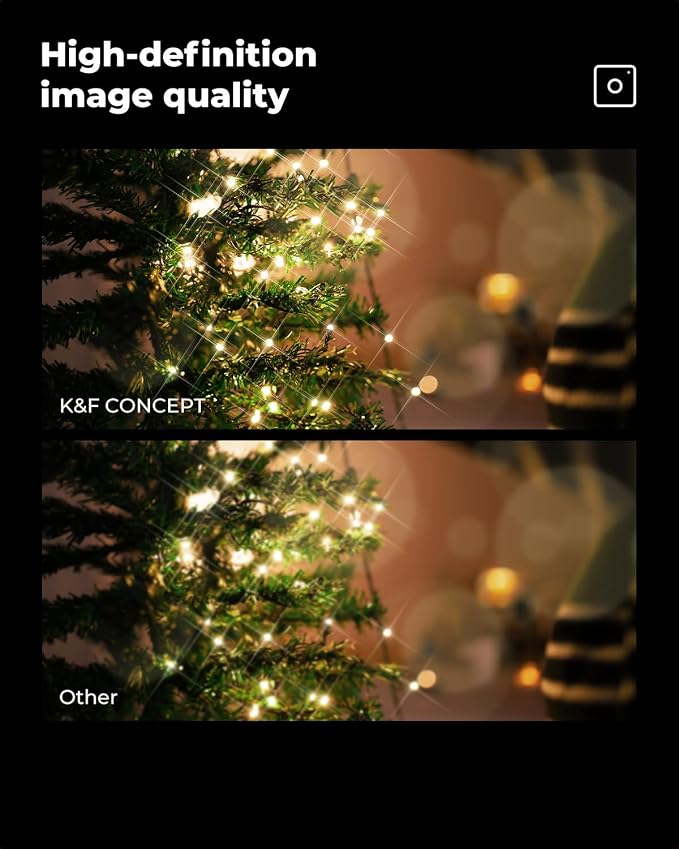 K&F CONCEPT 58mm Variable Short Line Star Lens Filter, Cross Screen Starburst - Image 6
