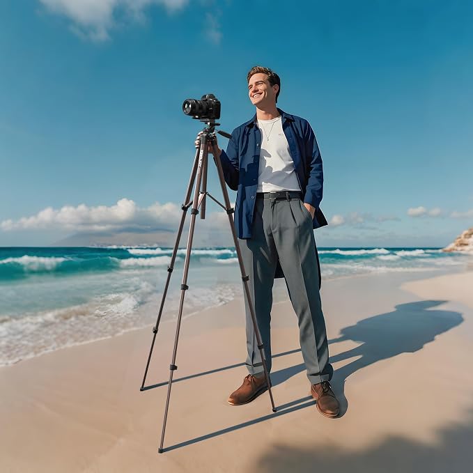 KINGJOY 71" Camera Tripod, Lightweight Travel Tripod - Image 8