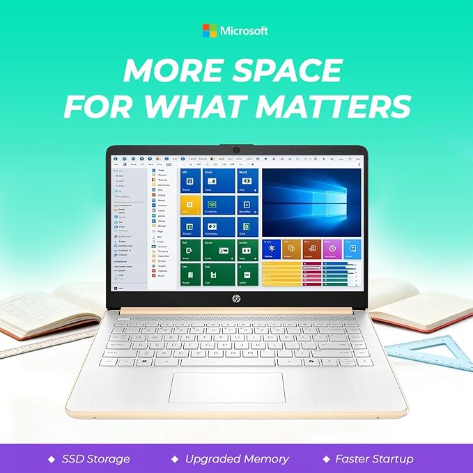 HP 14" Everyday Laptop • Copilot AI • Intel Processor • 4GB RAM • 64GB SSD + 1TB Cloud Storage • Microsoft 365 • Windows 11 • 2026 Edition • Fast Charge and Long Battery Life • Thin & Portable - Image 4