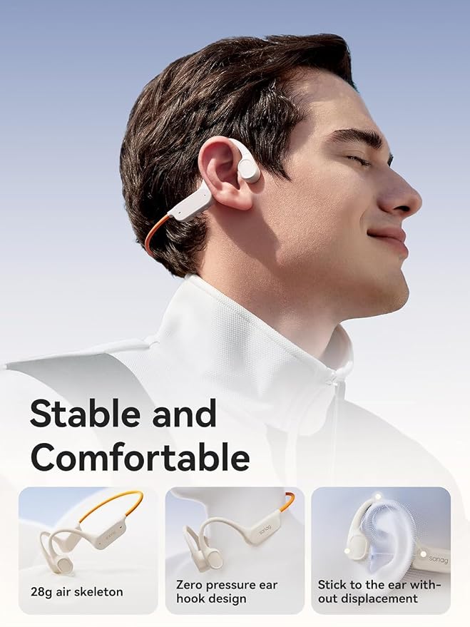 Sanag Swimming Bone Conduction Headphones Earbuds IPX8 Waterproof Underwater 8H Playtime Wireless Bluetooth Earphones with 32GB MP3 for Running Cycling Sport, Black - Image 8