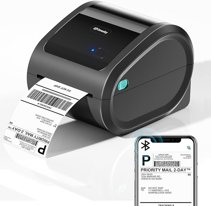 Bluetooth Shipping Label Printer 4x6 by OmezizyLabelPrinter