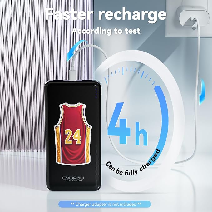 2 Pack Portable Charger Power Bank 10000mAh, 15W Fast Charging Battery Pack with Dual USB Outputs , Portable Power Bank USB-C input/output Port for iPhone 16 15 14 13 12 iPad Samsung Heated Vest etc - Image 5