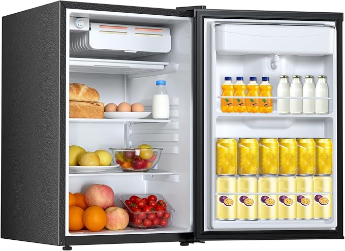 Electactic Compact Refrigerator 4.4 cu.ft mini fridge with Water Dispenser, Single Door Refrigerator with Adjustable Temperature Settings, Low noise, for Bedroom, Office, Dorm Black - Image 8