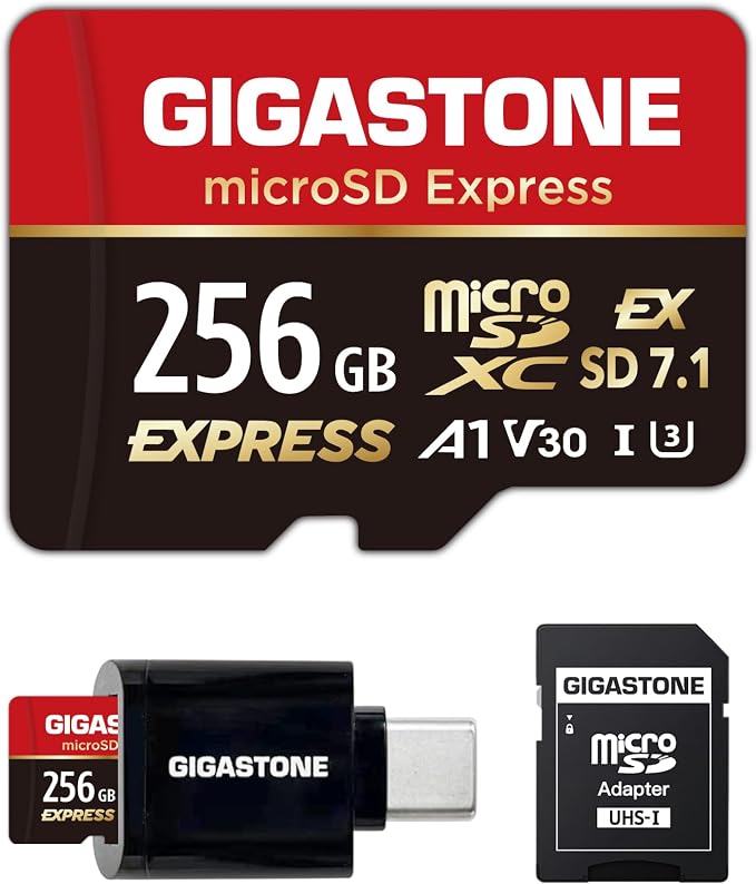 【Designed for Switch 2】GIGASTONE 256GB microSD Express R/W 880/650MB/s SDXC by Gigastone