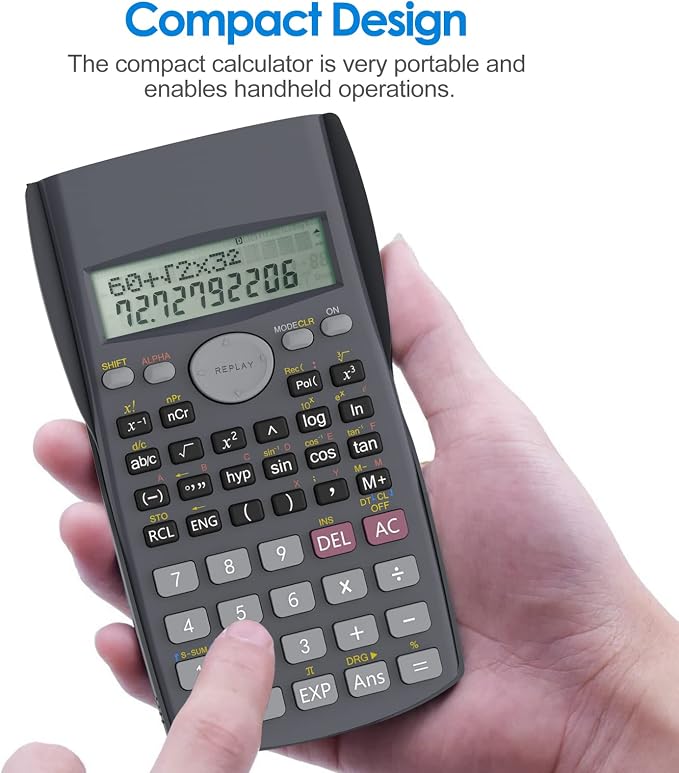 Helect 2-Line Engineering Scientific Calculator, Suitable - Image 4