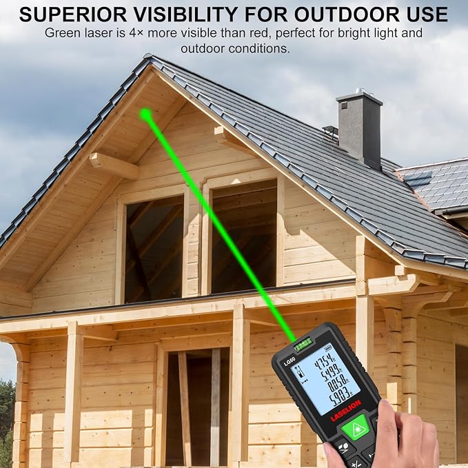 LASELION Laser Measurement Tool, 165ft Green-Beam Laser Measure Device Portable - Image 6
