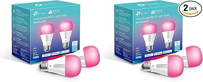 Kasa Smart Bulb, 1000 Lumens Full Color Changing Dimmable Smart WiFi Light Bulb by KasaSmartbyTP-Link