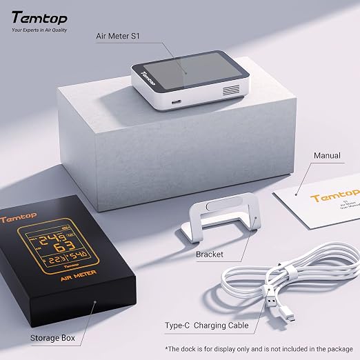Temtop Air Quality Monitor, Indoor Thermometer Portable AQI PM2.5, Temperature - Image 8