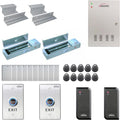 Two Doors Access Control for Inswing Electric 1200lbs Mag Lock Time Attendance by Visionis
