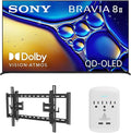 SONY K65XR80M2 65 Inch Bravia 8 QD-OLED 4K HDR Google TV with a Walts TILT-EXTENSION-37-90 Tilt Mount for 37"-90" TVs and Amber Protection 3-Outlet-Surge Surge Protector (2025) by Unknown