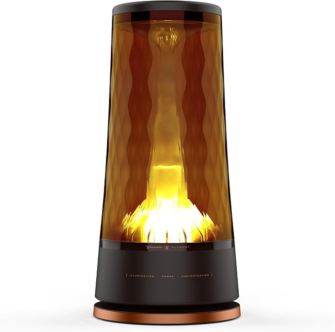 Vornado LUCERNA 2 Alchemy Ultrasonic Humidifier with Ambient Light, 1 Gallon Capacity, 24 Hour Runtime, Modern Luxury Design, Auto Shut-Off, Amber, Whole Room by Vornado