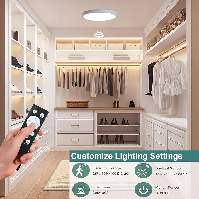 7 Inch Motion Sensor Ceiling Light Indoor, Motion Sensor Fixture Indoor - Image 3