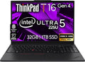 Lenovo ThinkPad T16 Gen 4 Business Laptop 16 FHD+ Display, Intel Ultra 5-225U (Beats i7-1355U), 32GB DDR5 RAM, 1TB SSD, 5MB Webcam, Fingerprint, Backlit KB, WiFi 6E, RJ-45, Win 11 Pro by LENOVO