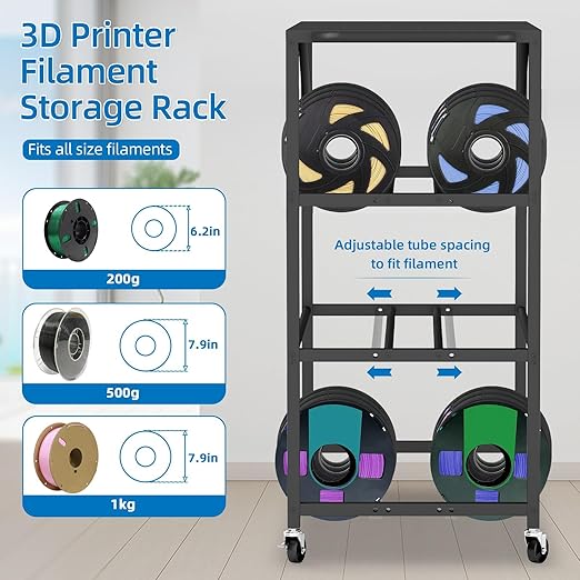 3D Printer Stand with Filament Storage Rack - Image 2