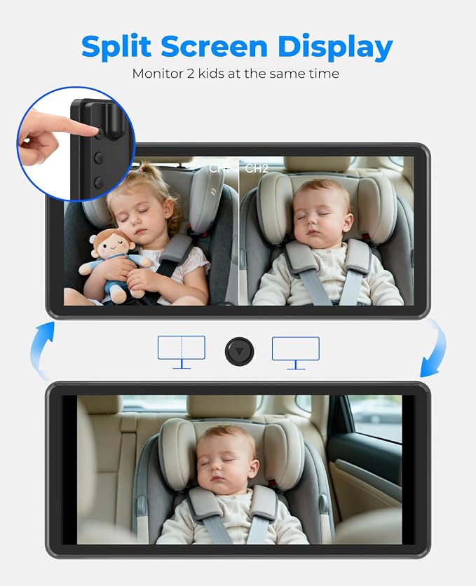 LUCKVIEW BM5PRO 7.2" 1080P HD Baby Car Camera - Image 2