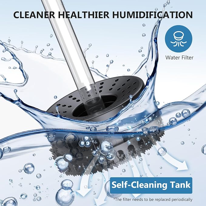 Humidifiers for Bedroom Large Room with 7L/1.85Gal Large Humidifier, Smart App & Remote Control, 4 Mist Levels Large Room Humidifiers for Home Midnight - Image 9