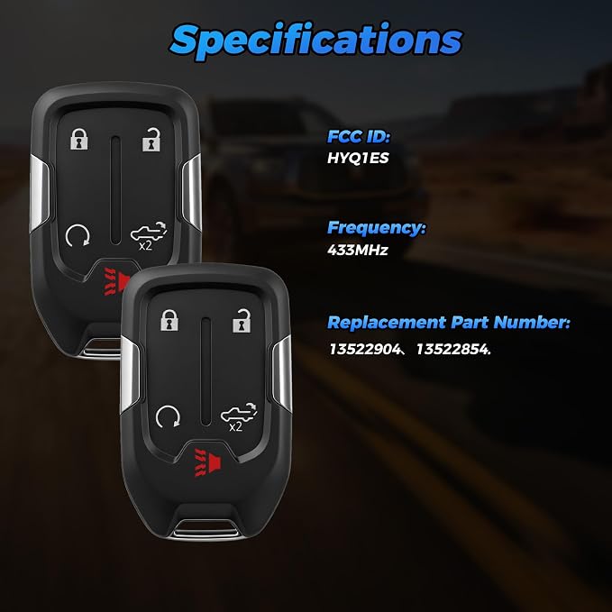Smart Key Fob 13522904 13522854 433MHz HYQ1ES Keyless Entry Remote Control - Image 4