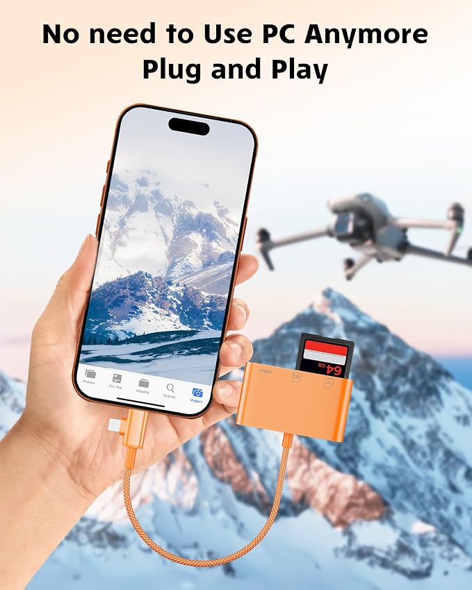 SD Card Reader for iPhone iPad Camera - Image 6