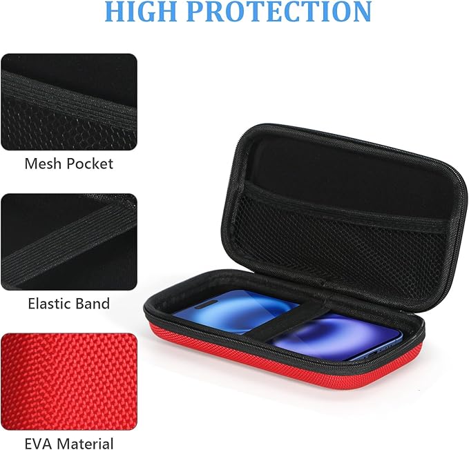 Hard Protective Travel Case, GLCON Electronic Organizer for Anker/Jackery/RAVPower Power Bank, Shockproof EVA Carrying Case for Cell Phones, Travel Gadgets for Cables, Car/GPS Accessories - Image 4