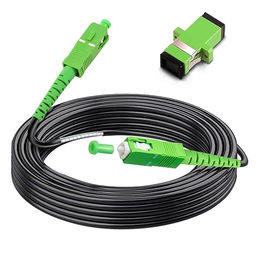 75 Meters Outdoor Armored SC/APC to SC/APC Fiber Optic Internet Cable, Low by Bangun
