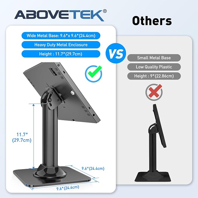 AboveTEK Anti-Theft iPad Kiosk Stand – POS iPad Security Mount - Image 8