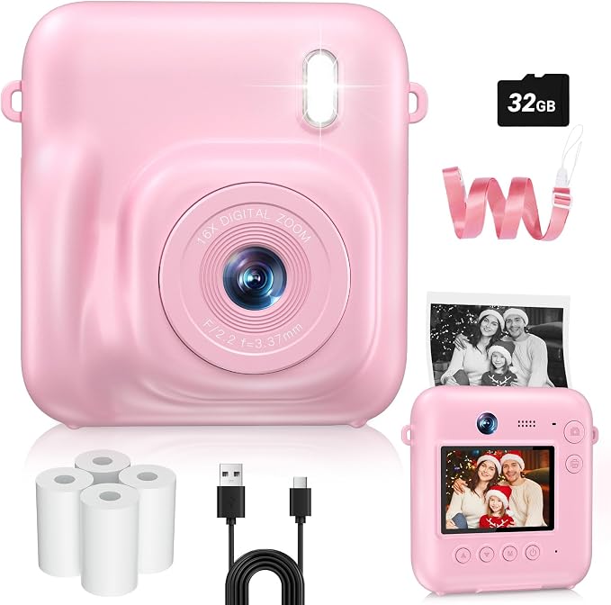 Kids Camera Instant Print, 48MP Dual-Lens Digital Camera by ConveyWarmthtoTheOneYouLove