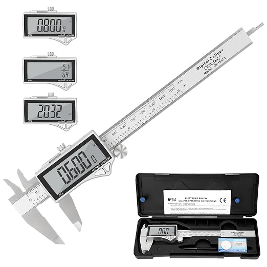 Adoric Digital Caliper, Caliper Measuring Tool Stainless Steel Vernier Caliper by ADORIC