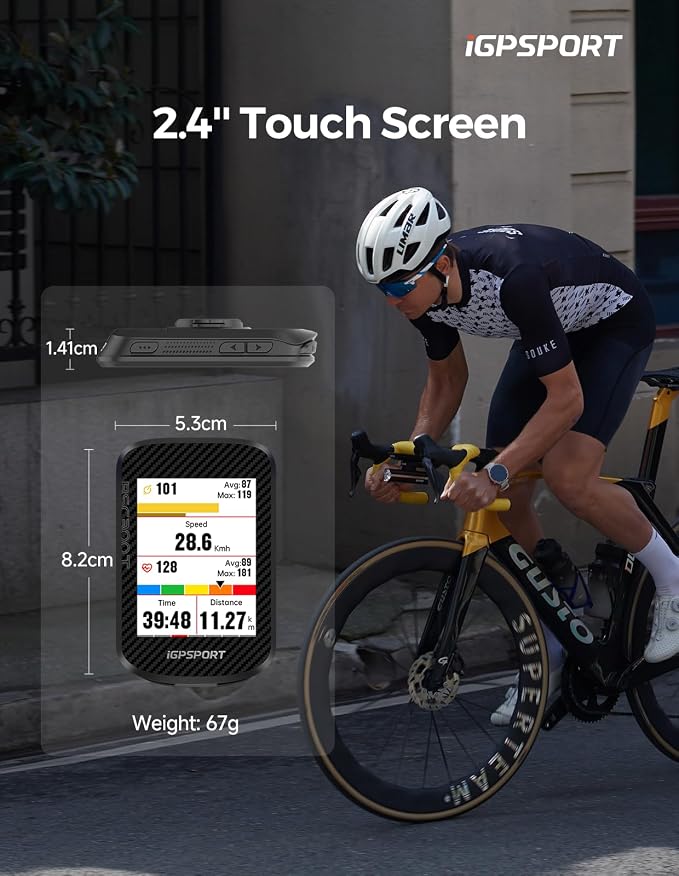 iGPSPORT BSC300T Wireless Bike Computer GPS, Touchscreen Offline MAP Navigation - Image 4