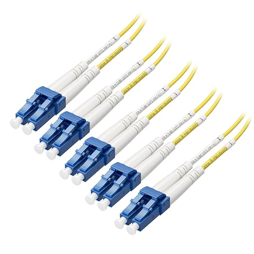 Cable Matters 5-Pack OS2 LC to LC Fiber Patch Cable - 2m / 6.6ft by CableMatters