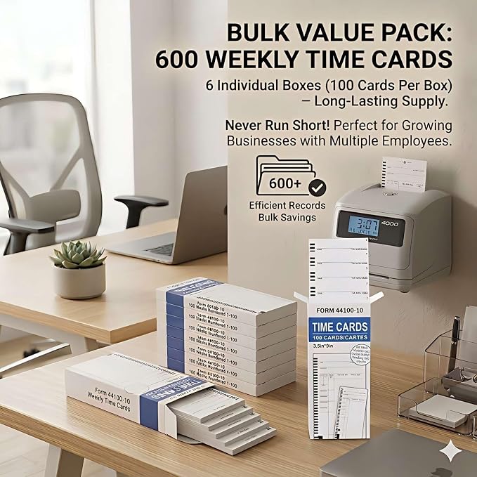 44100-10 Employee Time Cards, – Compatible - Image 3