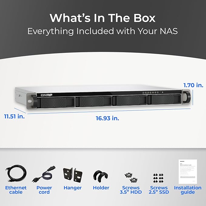 QNAP TS-433eU-US Compact 1U Short-Depth rackmount 2.5GbE NAS, Affordable Edge - Image 6