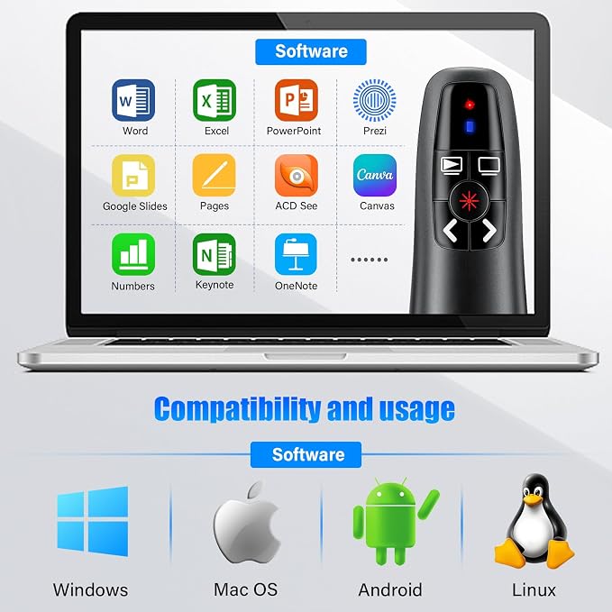 2-in-1 USB Type C Presentation Clicker, Clicker - Image 6