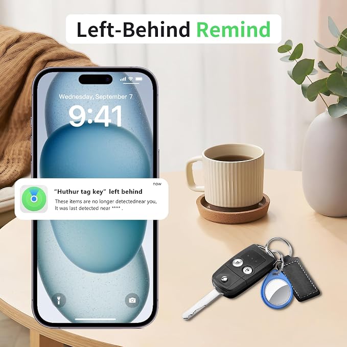 Air Tracker Tags-4 Pack Blue, 5.3 Bluetooth Tracker Work - Image 5