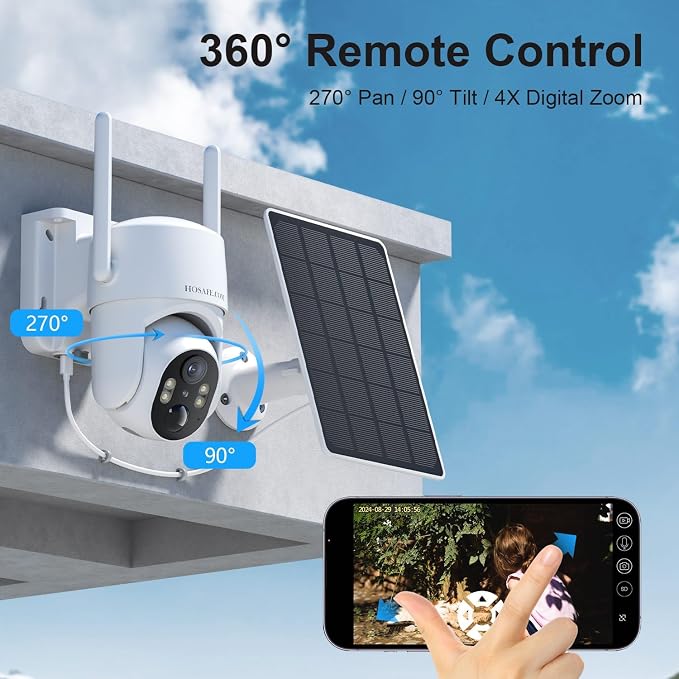 HOSAFE.COM Solar Security Cameras Wireless Outdoor, Free Cloud Storage - Image 3