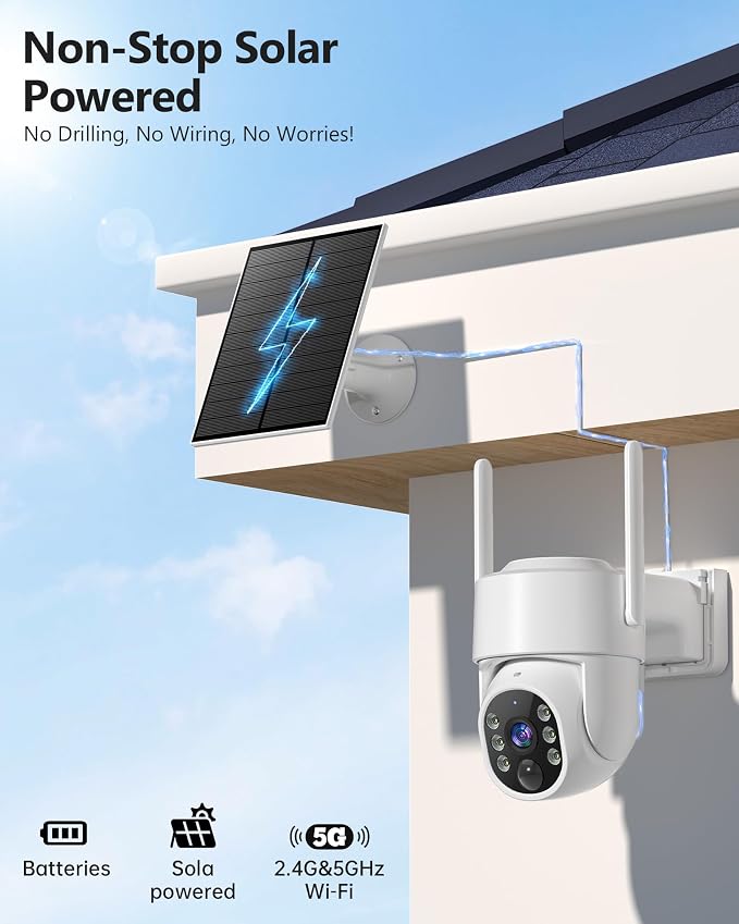 Gianteye 2K Security Cameras Wireless Outdoor, 5G WiFi Cameras - Image 3