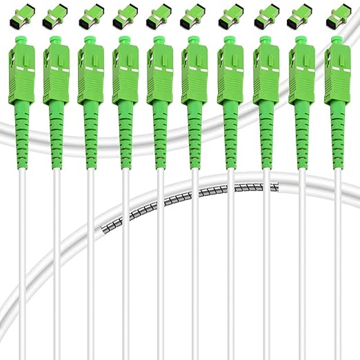 10Pack - 3m SC/APC to SC/APC Fiber Optic Internet Cable, Armored Single Mode by Bangun