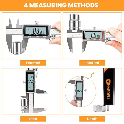 HARDELL Digital Caliper 12 Inch, Rechargeable All Metal Electronic Micrometer - Image 7